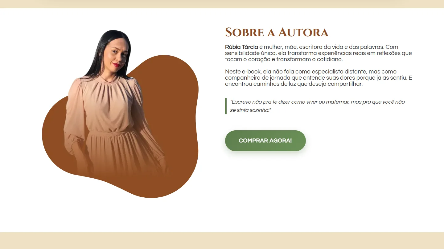 Apresentação da autora Rúbia Tárcia