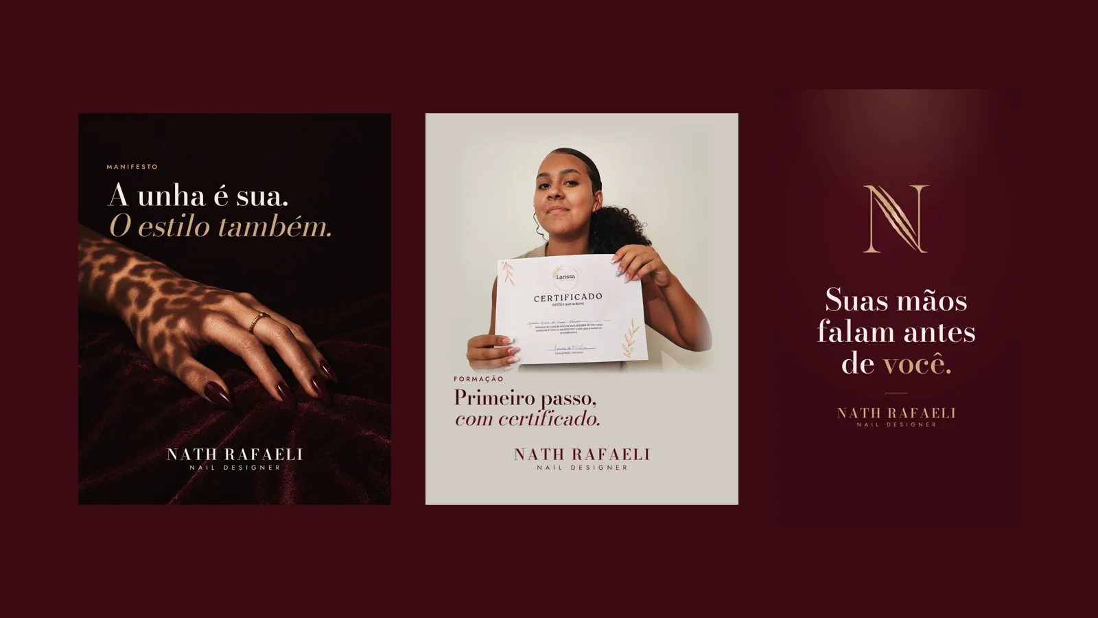 Post de manifesto, post de formação e capa do Reels de apresentação no Instagram